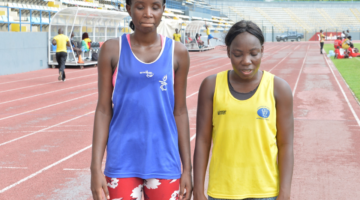 Regina Dumbo e Juliana Moko no atletismo